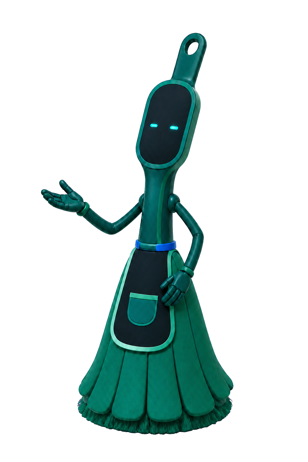 Segundo mascote da LimpAI a apresentar a área de contacto